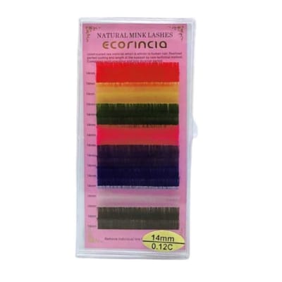 Pestañas Individuales de Colores Efecto Natural