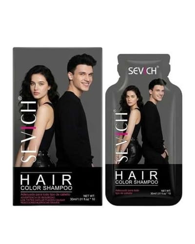 Tinte Shampoo Sachet Negro 10pcs SEVICH